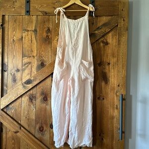 9Seed Latigo Cropped Overall Linen light Pink Coverup S
